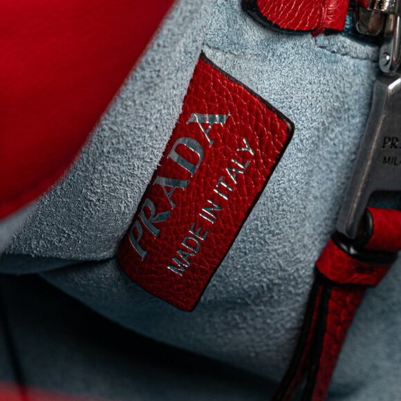 PRADA Red Leather Shoulder Bag - Picture 9 of 10
